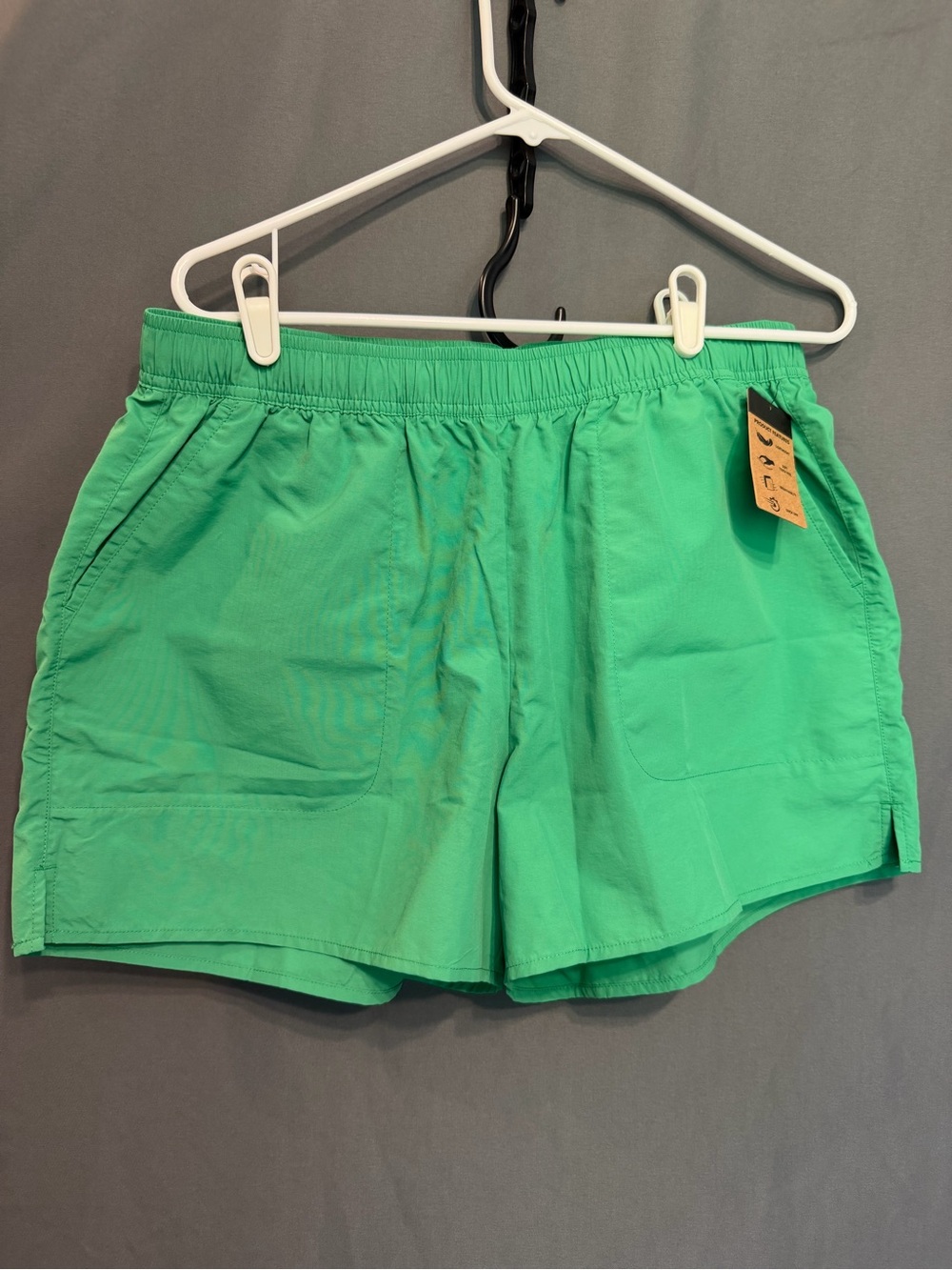 Women’s Elastic-Waist Green Shorts